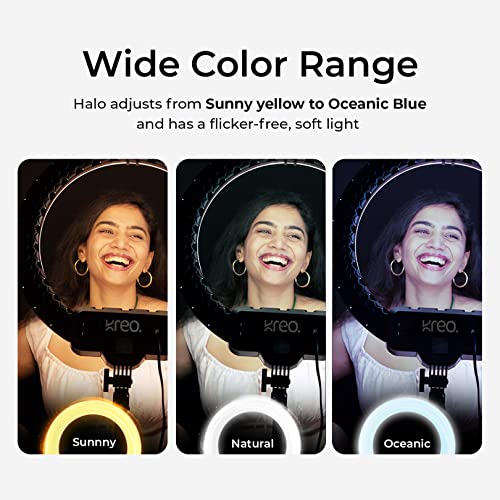 Kreo Ring Light 18" Ring Light with Tripod Stand for Video Shooting Professional Studio Light with Tripod ringlight Photography YouTube ringlight kit for YouTube Instagram Accessories Big Ring Light - Image 5