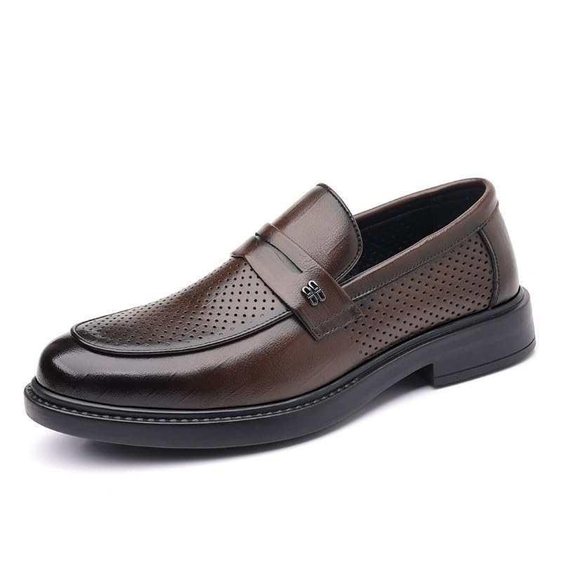 Men's Tuxedo Dress Shoes Slip On Pointed Toe Derbys Shoes Classic Formal Business Oxfords Shoes