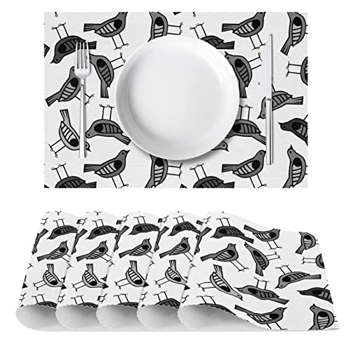 Set de table oiseau en tissu Oxford de qualité supérieure et durable