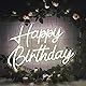 Happy Birthday Neon Zeichen Warmes weißes LED Neon Nachtlicht, Geburtstagsparty USB betrieben dekorativ, für Party Dekor 5v,16.5*11