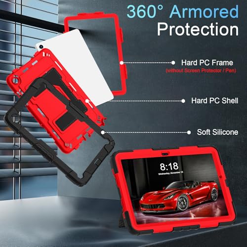 Image of for Galaxy Tab A11 Plus /A9+ 11 Inch Samsung Tablet A11+ Case with Kickstand,Hybrid Shockproof Cover for Samsung Galaxy Tab A9 Plus Tablet Cases,Black Red