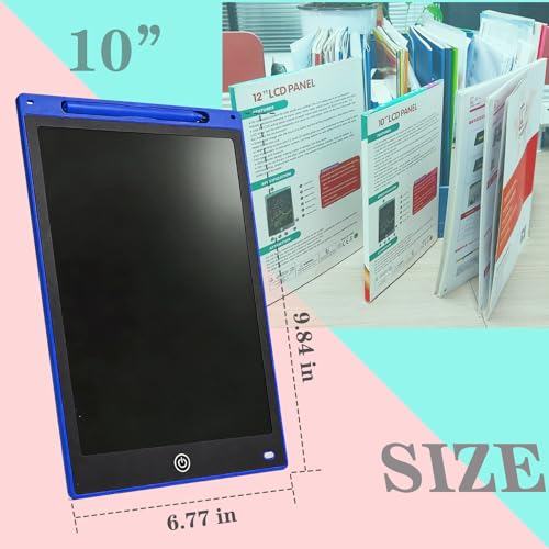 AOTDOO 10-inch LCD Writing Tablet, Drawing Board, Office and Study Supplies, Black&Green&Pink, 3 Pack — view 3