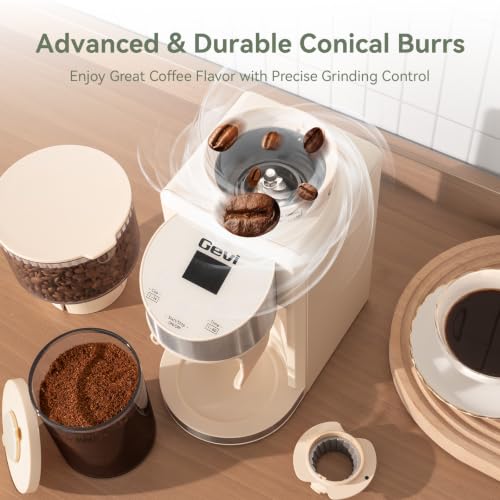 Image of Gevi Espresso Machine 20 Bar with Grinder, Professional Espresso Maker with 35 Precise Grind Settings Burr Coffee Grinders Combos, Super-Automatic Espresso Machines, Ideal for Coffee Lover