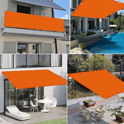 Toldo vela rectangular impermeable naranja de 1x1.6 m para solucionar la falta de sombra 3