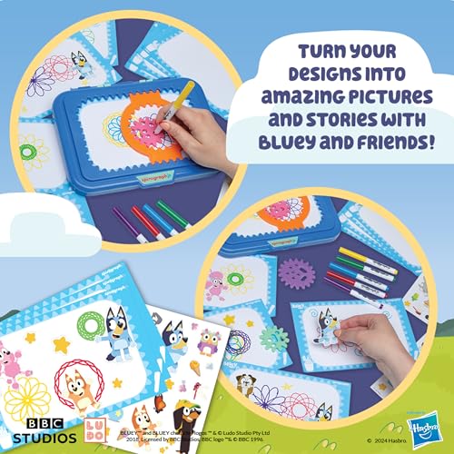 Image of Spirograph Jr Bluey Toys Toddler Arts and Crafts for Kids Drawing Kit
