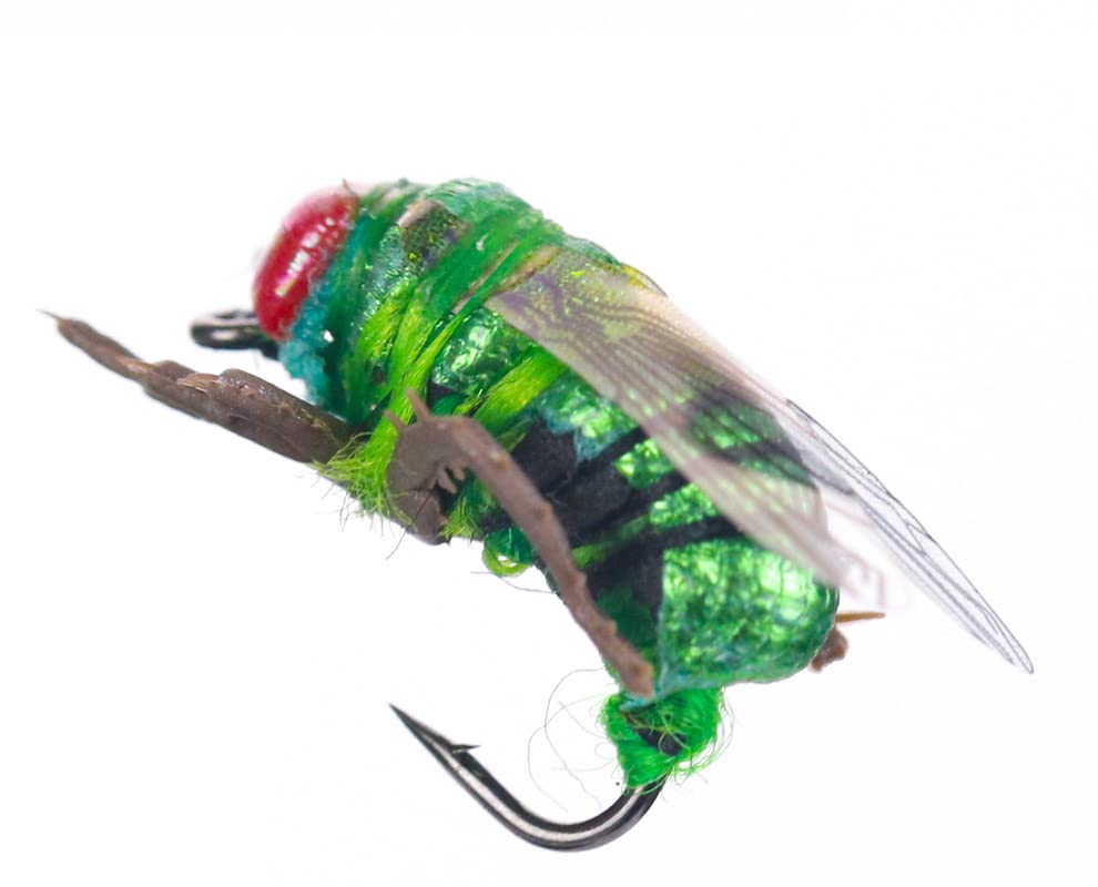 kkekos 2PCS Fly Fishing Lure with Fishing Flies Box Floating Fishing Jig with Hook
