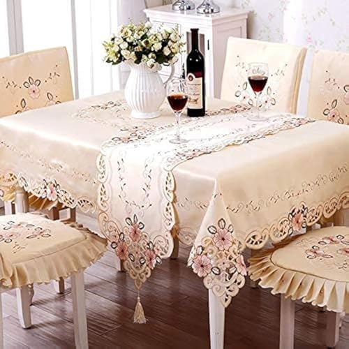 Summer Flowers Tablecloth Rectangle - Wild Flower Table Covering, Water Resistant...