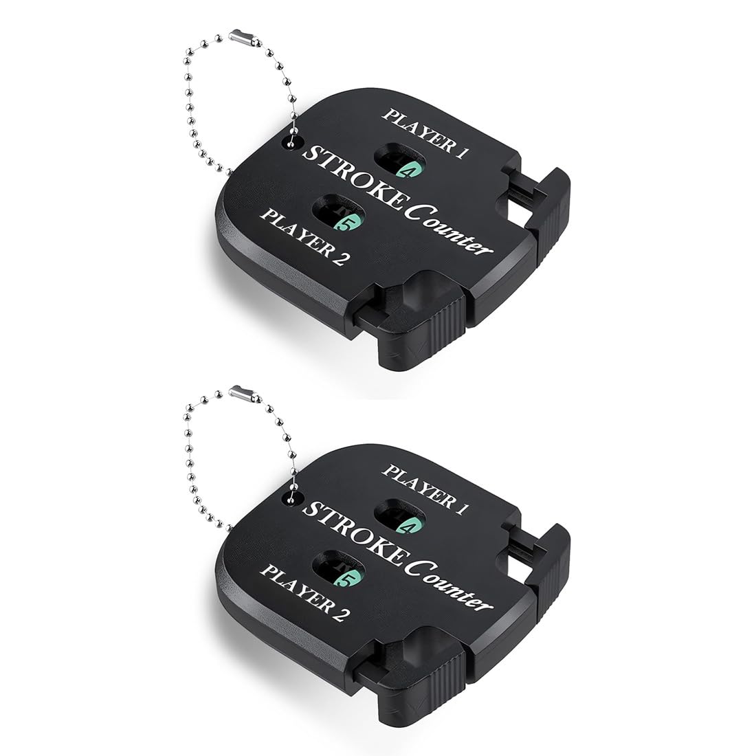 Contatore Golf 2 Pezzi Nero con Moschettone, Segnapunti Manuale Clicker Preciso per Colpi & Punti | Accessorio Affidabile per un Punteggio Esatto