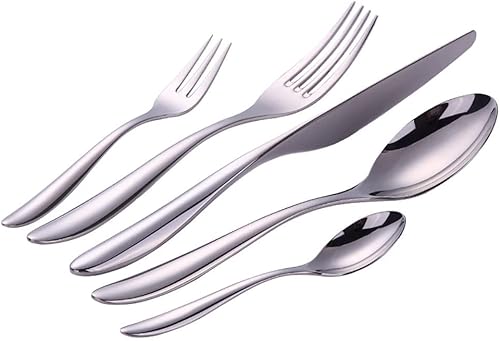 Miniatura 10 de Juego de cubiertos de 40 piezas para 8 juego de cubiertos de acero inoxidable de alta calidad juego de cubiertos pulidos con espejo juego de vajilla