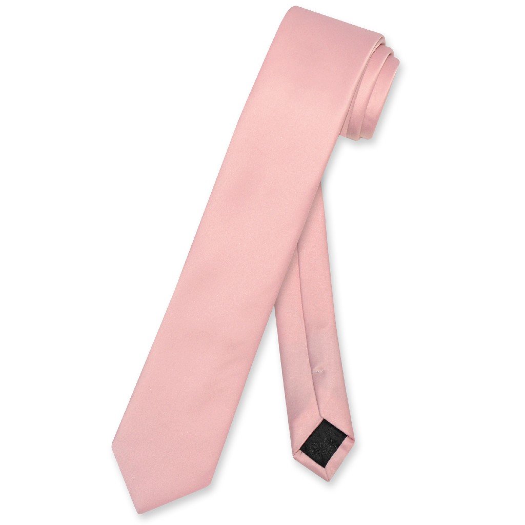 Vesuvio Napoli Narrow NeckTie Skinny DUSTY PINK Color Men's Thin 2.5