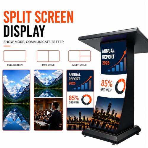 Image of LED Podium Display with P1.86 Fine Pitch LED Screen