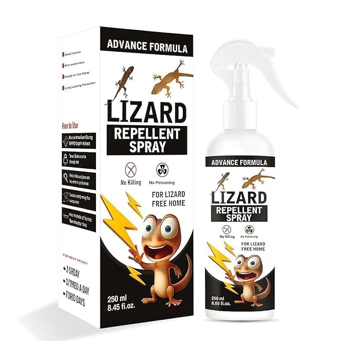 Natural Lizard Repellent Spray for Home Plant-Based, Chemical-Free & Safe for Kids & Pets Indoor/Outdoor Pest Control-Pack-1