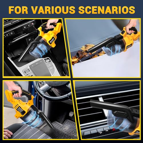Image of Cordless Vacuum Compatible with DeWalt 20V Battery, 5 in 1 Brushless Vacuum Cleaner with 50KPA 500W Powerful Motor, 50 CFM Portable Hand Vacuum for Home Wood Floor, Car (Battery Not Included)