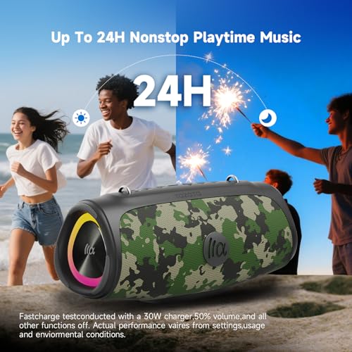 Image of TAZATA Portable Loud Bluetooth Speaker, 90W (Peak) Large Subwoofer Speakers Wireless Bluetooth 5.3 with Powerbank USB Charge Out,Rugged Outdoor for Party,Beach,Golf,Pool,Shower,Valentines Day Gifts