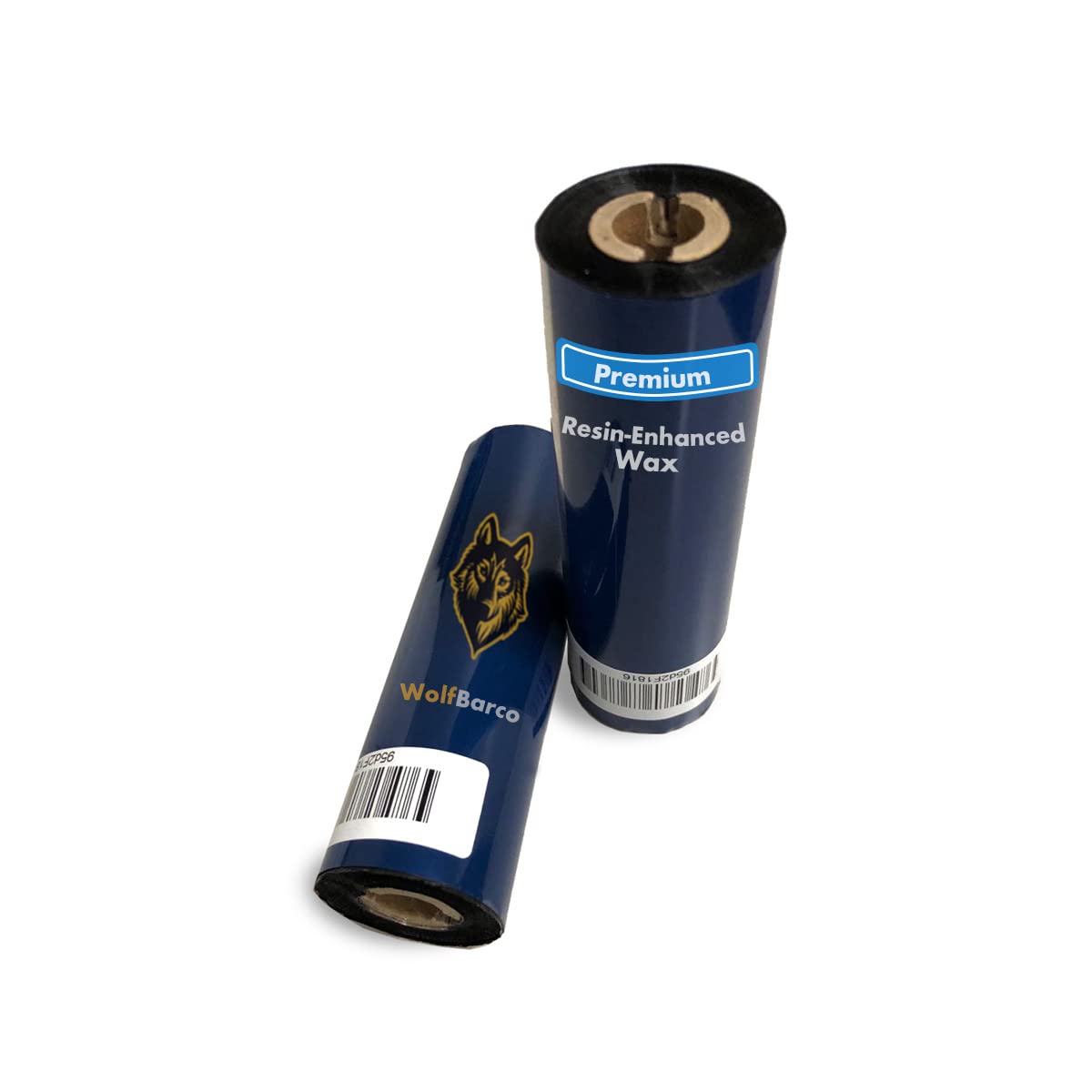 Wolfbarco 6 Rolls 4.33" x 243' (110m x 74m) Black Premium Resin-Enhanced Wax Thermal Transfer Ribbon Compatible with Zebra GC420t, GK420t, GX420t, GX430t, TLP2442, TLP2844, ZD220, ZD4 Printers