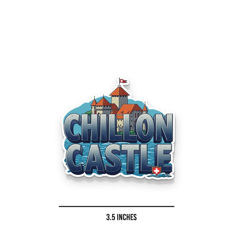 Image of Chilon Castle Fridge Magnets, Glossy Finish, Stylish Magnet for Fridge, Wardrobe & Metal Surfaces