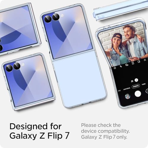 Image of RIGGEAR Sleek Crystal Hard Shell Back Cover Case Compatible with Samsung Galaxy Z Flip 7 (Clear Hard PC)[Updated- Proper Snug Fit]
