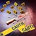 42 Pieces Crime Scene Decorations Kit, Including 40 Pcs 1-40 Evidence Markers Crime Scene Tents and 2 Caution Barricade Tape for Murder Theme Evidence Markers Halloween Party Favor Supplies