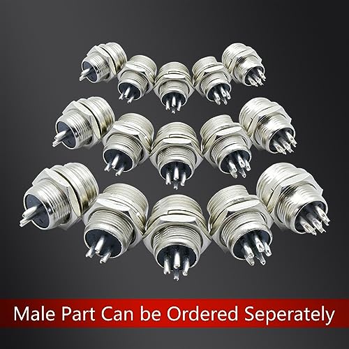 Conector de panel GX12 5 pines macho hembra 12mm L88-93 circular para cableado 5