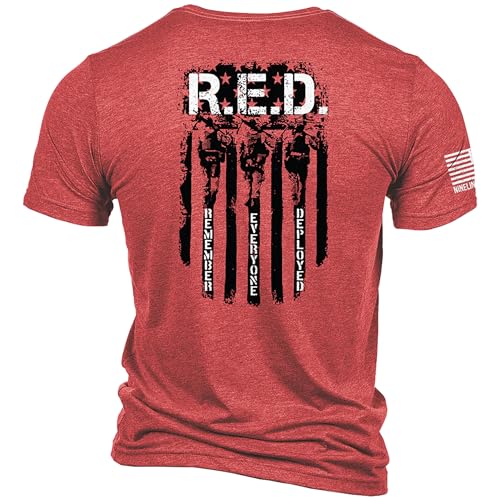 Nine Line RED Friday. Remember Everyone Deployed Unisex Patriotic Veteran Shirt - American Flag and Dropline Logo3