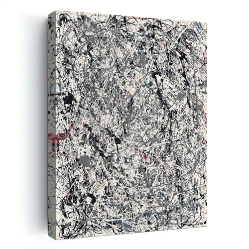 Cuadro Jackson Pollock Número 19: lienzo de expresionismo abstracto moderno, 40 x 50 cm