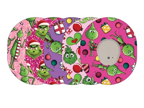 Glucomart Dexcom G7 Adhesive Patches No-Lift Woven Dexcom G7 Patches Christmas Dexcom Overpatches 5-Pack Waterproof Dexcom Patches Dexcom Tapes Dexcom G7 Accessories Overlay Patch CGM Patch CGM Tape