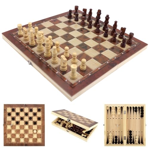 Le jeu d'échecs pliable en bois pour deux personnes