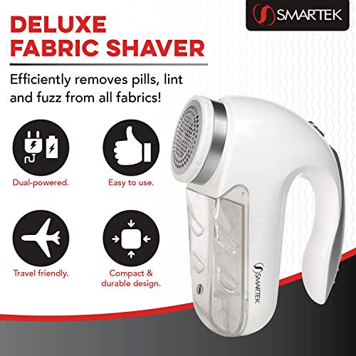 Image of Smartek Fabric Shaver Fuzz Remover, Electric Lint Remover for Clothes, Sweater Shaver to Remove Pilling, Couch Cleaner