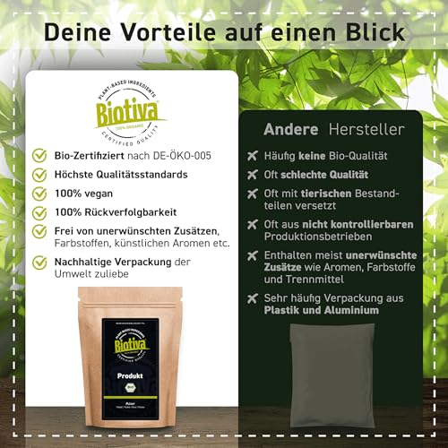Foto von Hagebuttenpulver Bio 1 kg - Hagebutten aus Europa - Rosa Canina - in Deutschland frisch gemahlen abgefüllt und kontrolliert - Biotiva