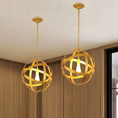 Lámpara pájaro jaula globo E27 decorativa para sala de estar y comedor retro industrial 4