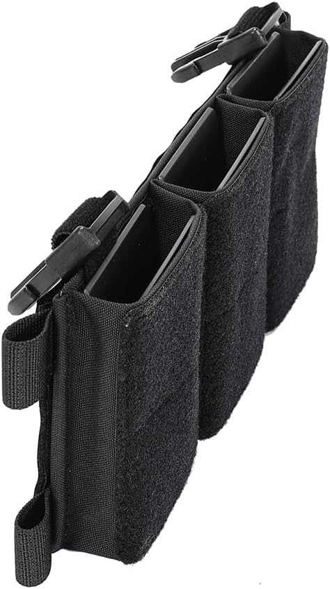 SINAIRSOFT Tactical Triple Magazine Pouch Hook Loop Panel for 5.56 7.62 Mag Pouches Tactical Placard Airsoft Chest rig Accesories