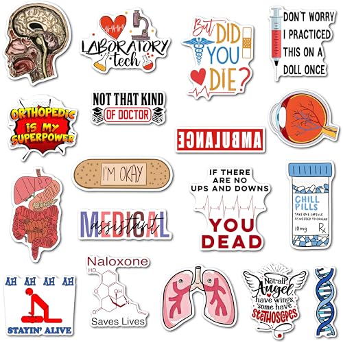 Image of WallDesign Medical Lingo Fridge Magnets - Inspirational Doctor-Themed Magnet Set, Perfect for Healthcare Professionals, Durable (Set of 18)
