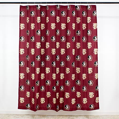 Image of College Covers Everything Comfy Florida State Seminoles Bright and Colorful Shower Curtain Cover 70 inch x 72 inch