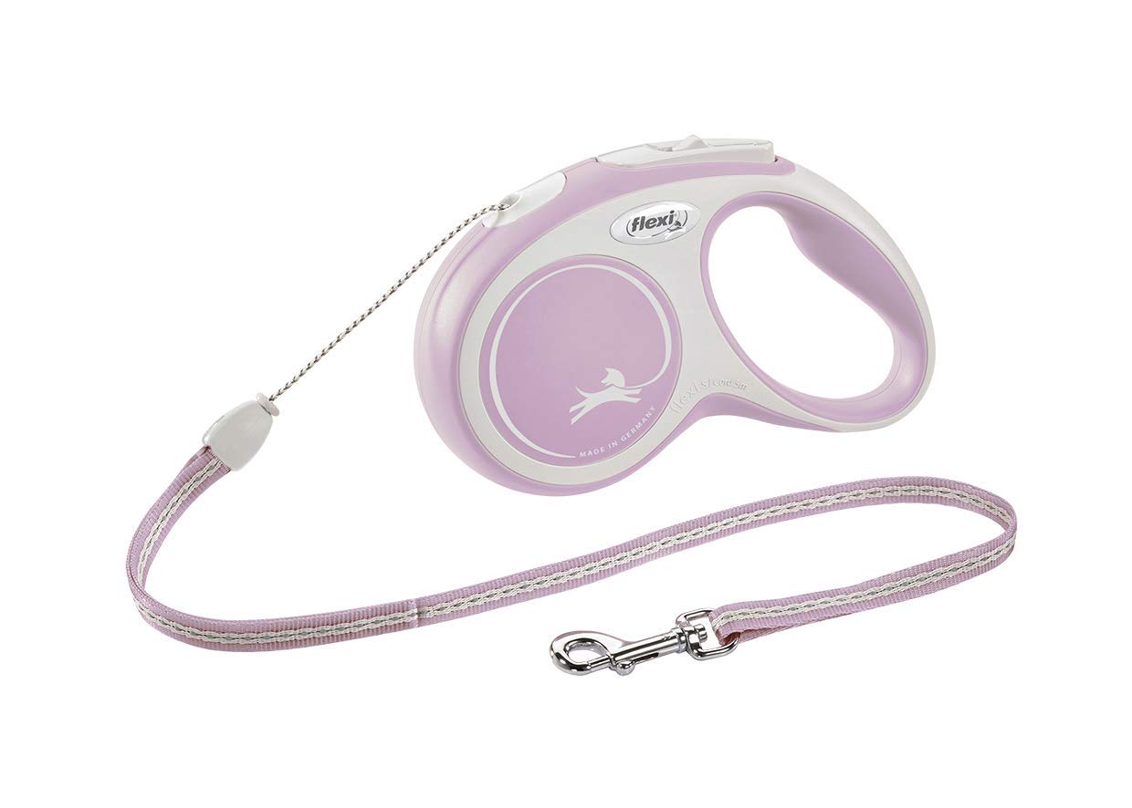FLEXIFlexi New Comfort Cord Small, Retractable Leash 5M 12Kg Pink