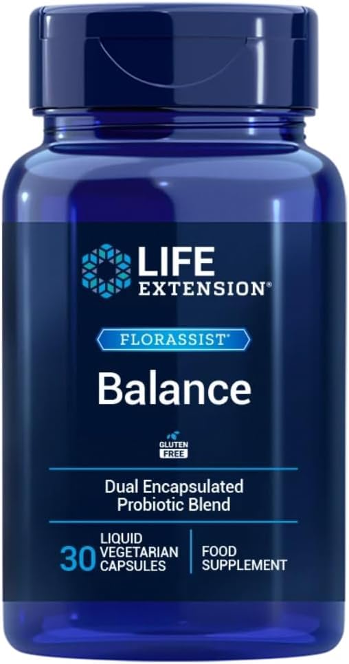 Life Extension - FLORASSIST® Balance 30 Gélules – Bactéries Intestinales Hautement Dosées pour un Soutien Optimal - Végétarien, Sans OGM - 7 Souches...