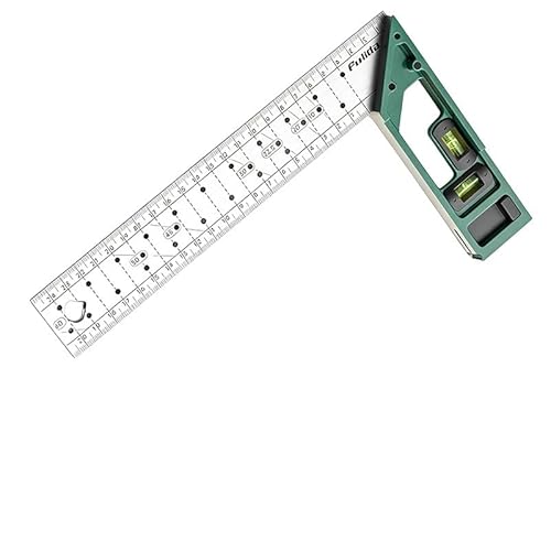 Multipurpose Aluminum Alloy Right Angled Hole Ruler for Drawing and Measuring in Architecture Engineering and Woodworking Flexible Marking Measure Ruler