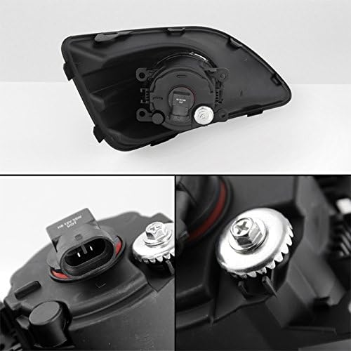 AKKON - For 13-19 Ford C-MAX Hybrid Black Bezel Clear Lens Bumper Driving Fog Light W/Switch + Bulbs