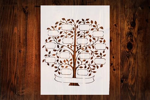 Family Tree Custom Stencil, Reusable & Sturdy, 8.5