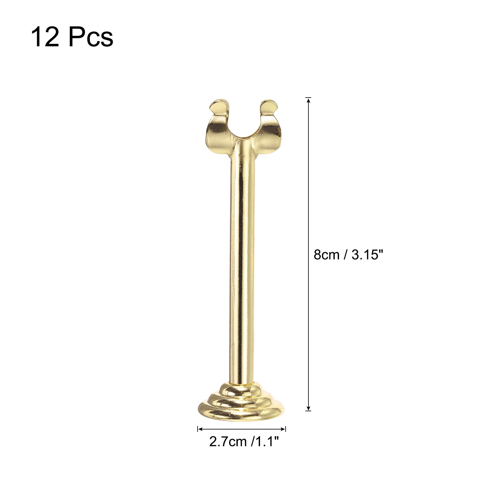 sourcing map Tischnummernhalter, 8,9 cm, goldfarben, für Hochzeit, Jahrestag, Geburtstag, Party, 12 Stück