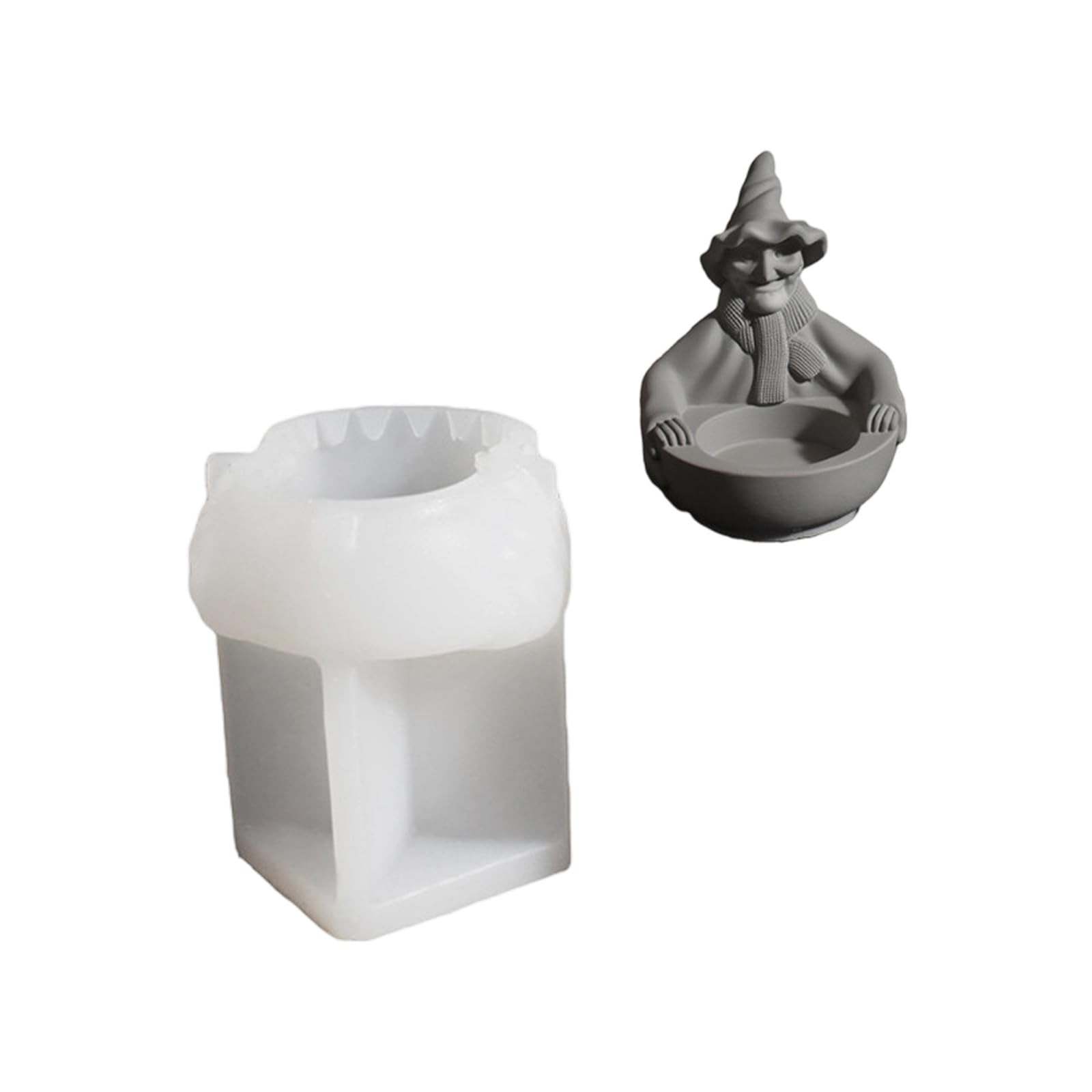 Lerpwige Silicone Witch Skull Mold For Halloween Tealight Holder Epoxy Resin Candlestick Home Decor Skull Silicone Molds For Soap
