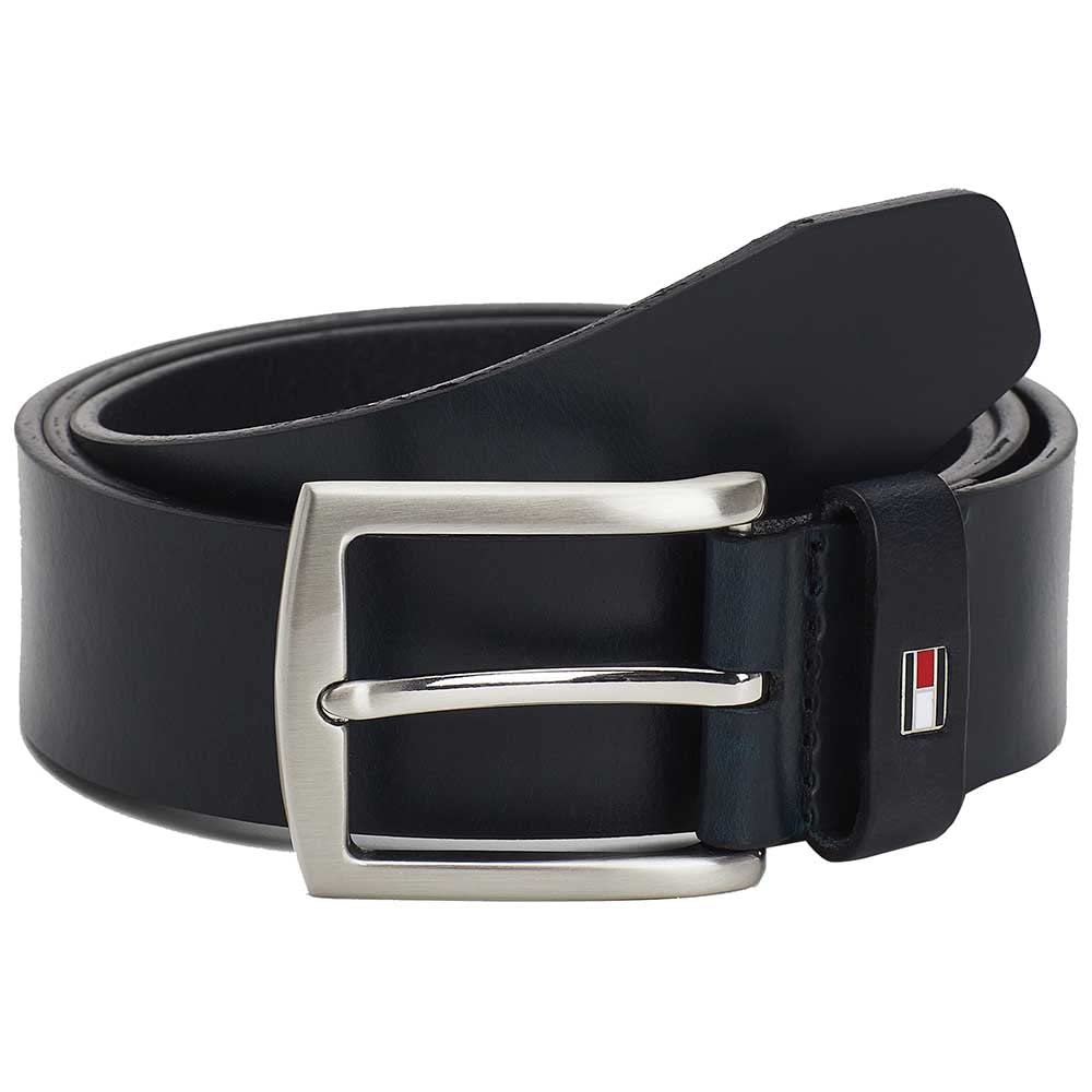 Tommy Hilfiger Men’s New Denton 3.5 Leather Belt, Blue (Midnight), 43.3 inches