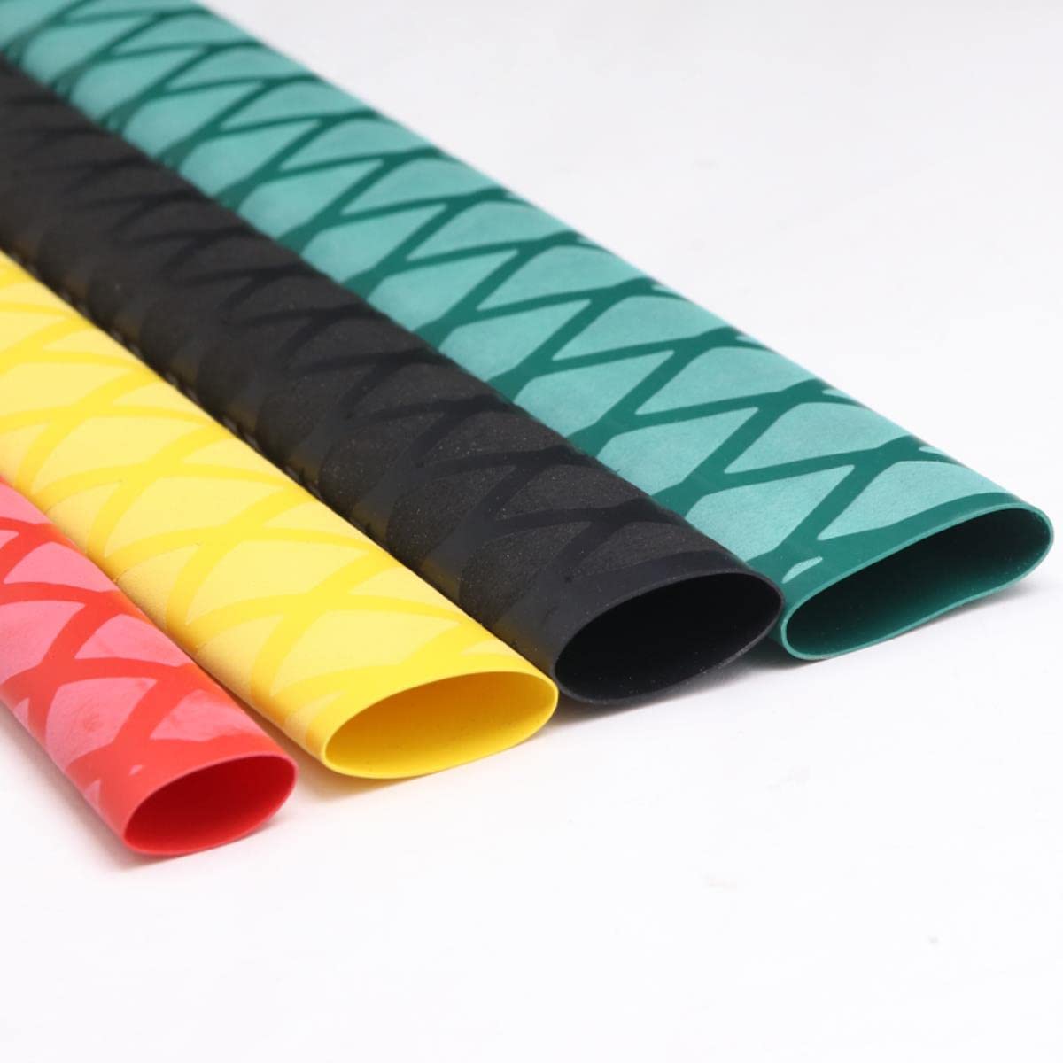 Tubo termoretraibile antiscivolo, 1/3/5 pezzi, per canna da pesca, isolamento elettrico fai da te, 5 s, 1 m, 15/18/20/22/25/28/30/35/40/50 mm, cinese, blu, 28 mm, 1 m x 5 pezzi