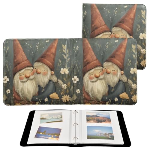 Álbum de fotos adhesivo DIY Scrapbook Álbum Día de San Valentín Pareja Gnomos 3 Anillos Encuadernadores Libro de Fotos 40 páginas 8x10 para Memorias miniatura 2