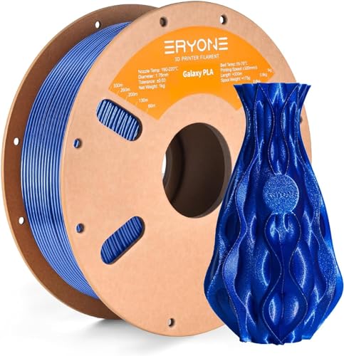 Image of ERYONE Sparkly Glitter Shining PLA Filament for 3D Printer, 1.75mm, Tolerance: ±0.03mm, 1kg(2.2LBS) /Spool, Blue