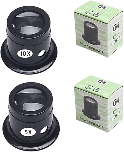 2 unids Home 5X 10X Negro Lupa Reloj Reparación Herramienta Dedicada Máscara de Ojo Joyería Bucle Óptico Lupa Ocular