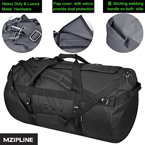 XXXL,138L Extra Large Duffle Bag Backpack-Smell Proof-Water Resistant, Sport Gym Overnight Weekender Bag,Travel Duffel Bag With Carbon Lining (Black, Extra Large) (Black)2