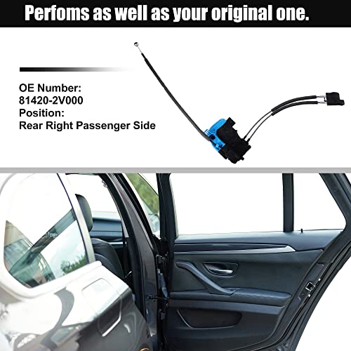 Image of ACROPIX Rear Right Passenger Side Power Door Lock Actuator Motor Fit for Hyundai Veloster - Pack of 1 Black Blue