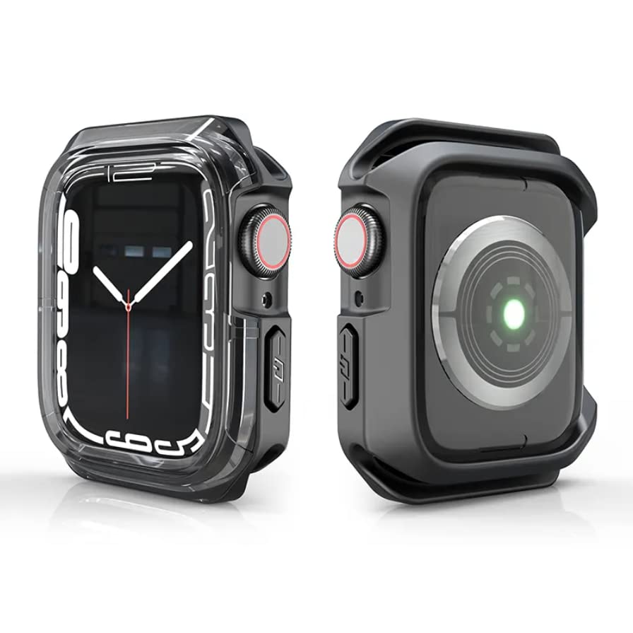 SQUIF Apple Watch Series 7, 8 Protection Case with Glass View Transperant Edge 41mm (Black) (B0C249JVH2) Amazon Price History, Amazon Price Tracker