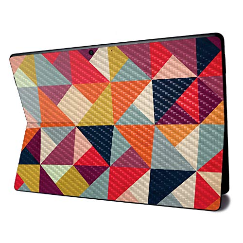 Image of MightySkins Carbon Fiber Skin for Microsoft Surface Pro X - Bright and Happy | Textured Carbon Fiber Finish | Easy to Apply, Remove, and Change Styles | Made in The USA