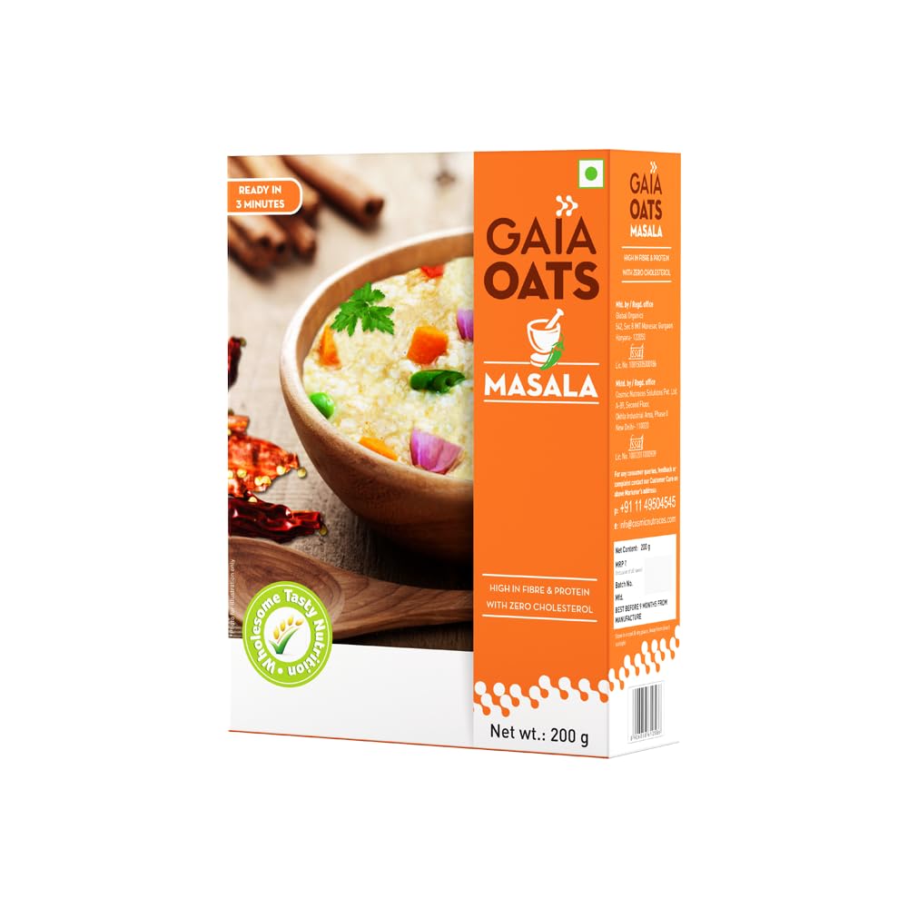 See full amazon price history chart for GAIA Oats with Masala, High in Fiber and Protein with Zero Cholesterol 200 gm (200gm) GAIA Oats with Masala, High in Fiber and Protein with Zero Cholesterol 200 gm (200gm) (B01FHVVV5O) Amazon Price History, Amazon Price Tracker